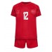 Günstige Dänemark Kasper Dolberg #12 Babykleidung Heim Fussballtrikot Kinder WM 2022 Kurzarm (+ kurze hosen)